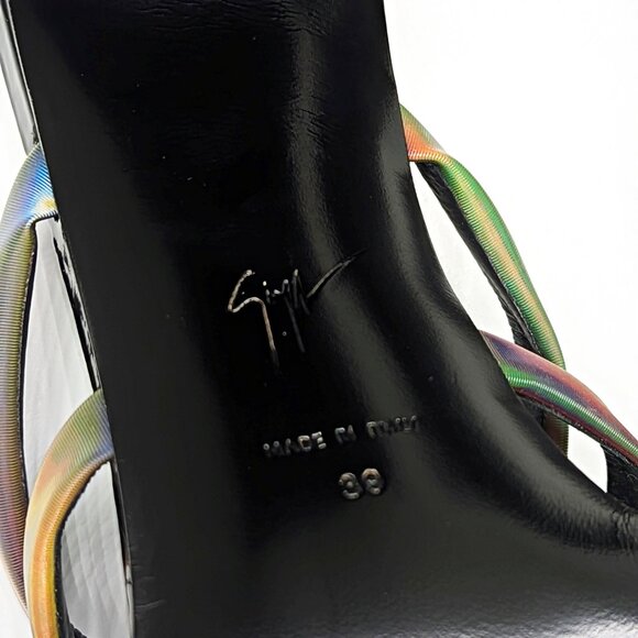 Giuseppe Zanotti Shangay 85MM Strappy Patent Slide Sandals Size 39 (MSRP $795) - Picture 11 of 12